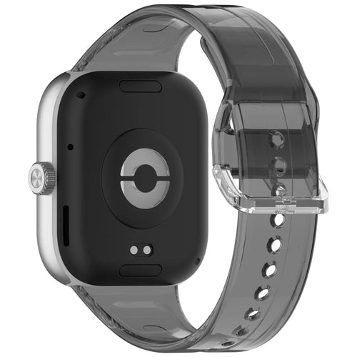 TPU Watch Strap for Xiaomi Smart Band 10 Pro / 9 Pro / 8 Pro / Redmi Watch 6 / 5 / 4 Color Changing Clear Wrist Band - Photochromic Black - 1