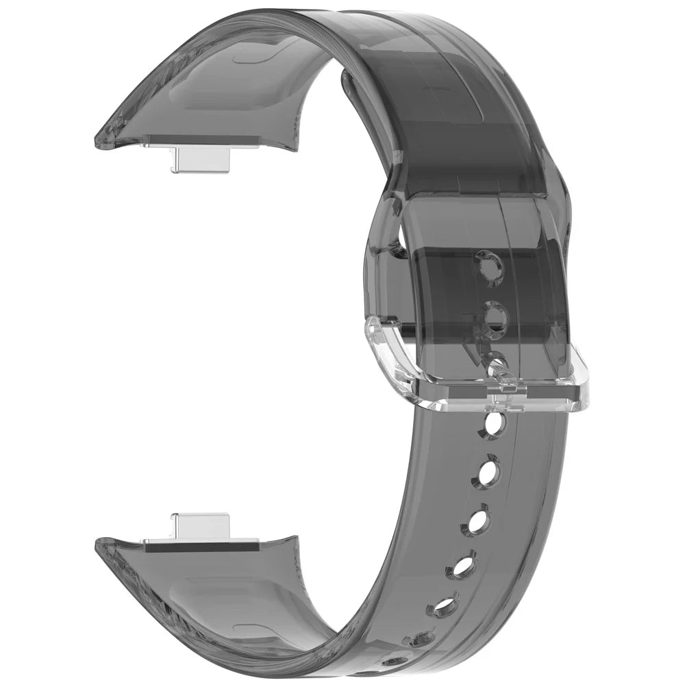 TPU Watch Strap for Xiaomi Smart Band 10 Pro / 9 Pro / 8 Pro / Redmi Watch 6 / 5 / 4 Color Changing Clear Wrist Band - Photochromic Black - 2