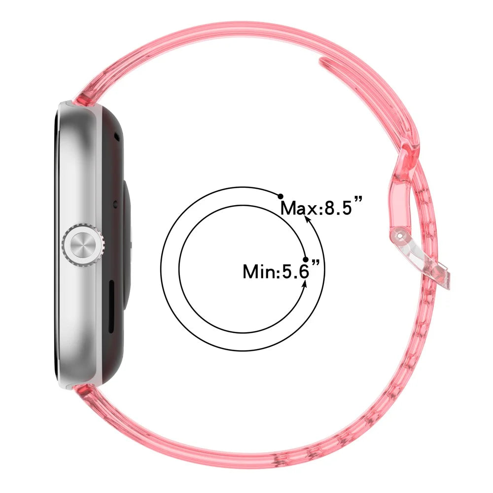 TPU Watch Strap for Xiaomi Smart Band 10 Pro / 9 Pro / 8 Pro / Redmi Watch 6 / 5 / 4 Color Changing Clear Wrist Band - Photochromic Black - 6