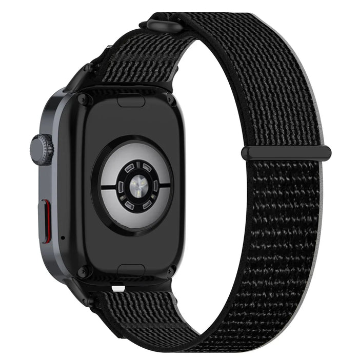 For Huawei Watch D2 Nylon Wrist Strap Magic Tape Loop Watch Band - Black+Grey - 1