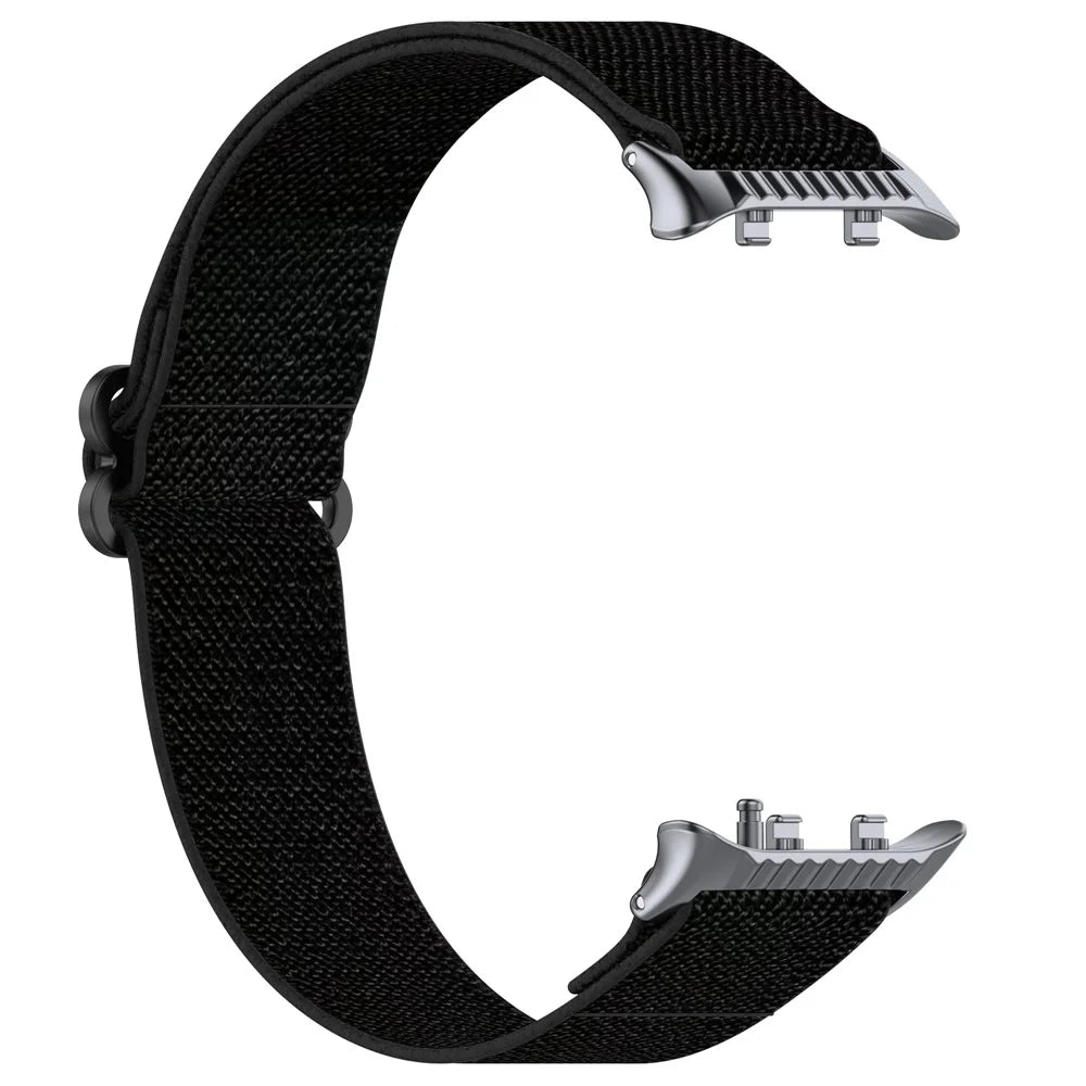 For Huawei Watch D2 Watch Band Nylon Braided Elastic Slide-Lock Clasp Breathable Strap - Black - 2