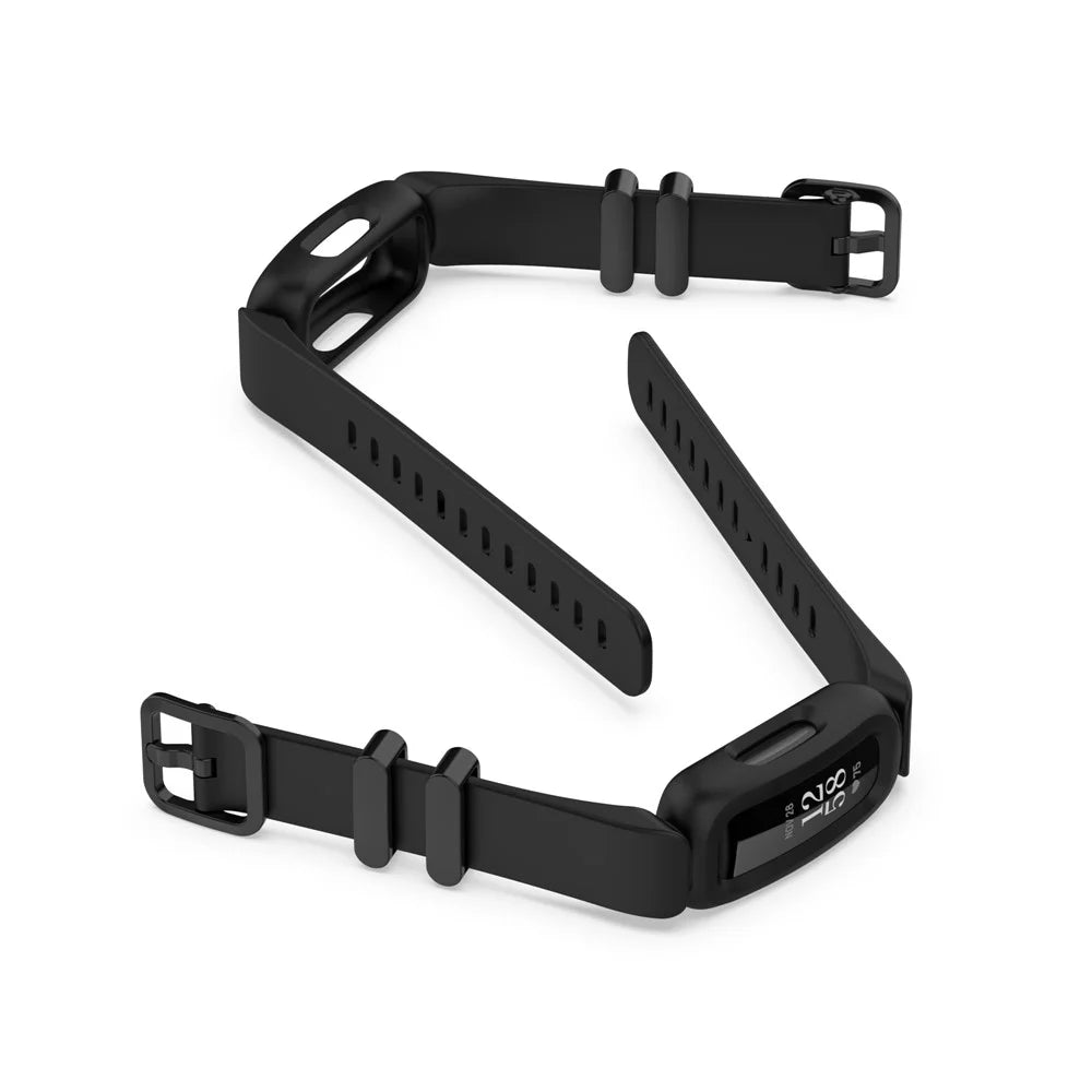 Integrated Adjustable TPE Smart Watch Strap Wrist Band Replacement for Fitbit Ace 3/Fitbit Inspire 2 - Black - 5