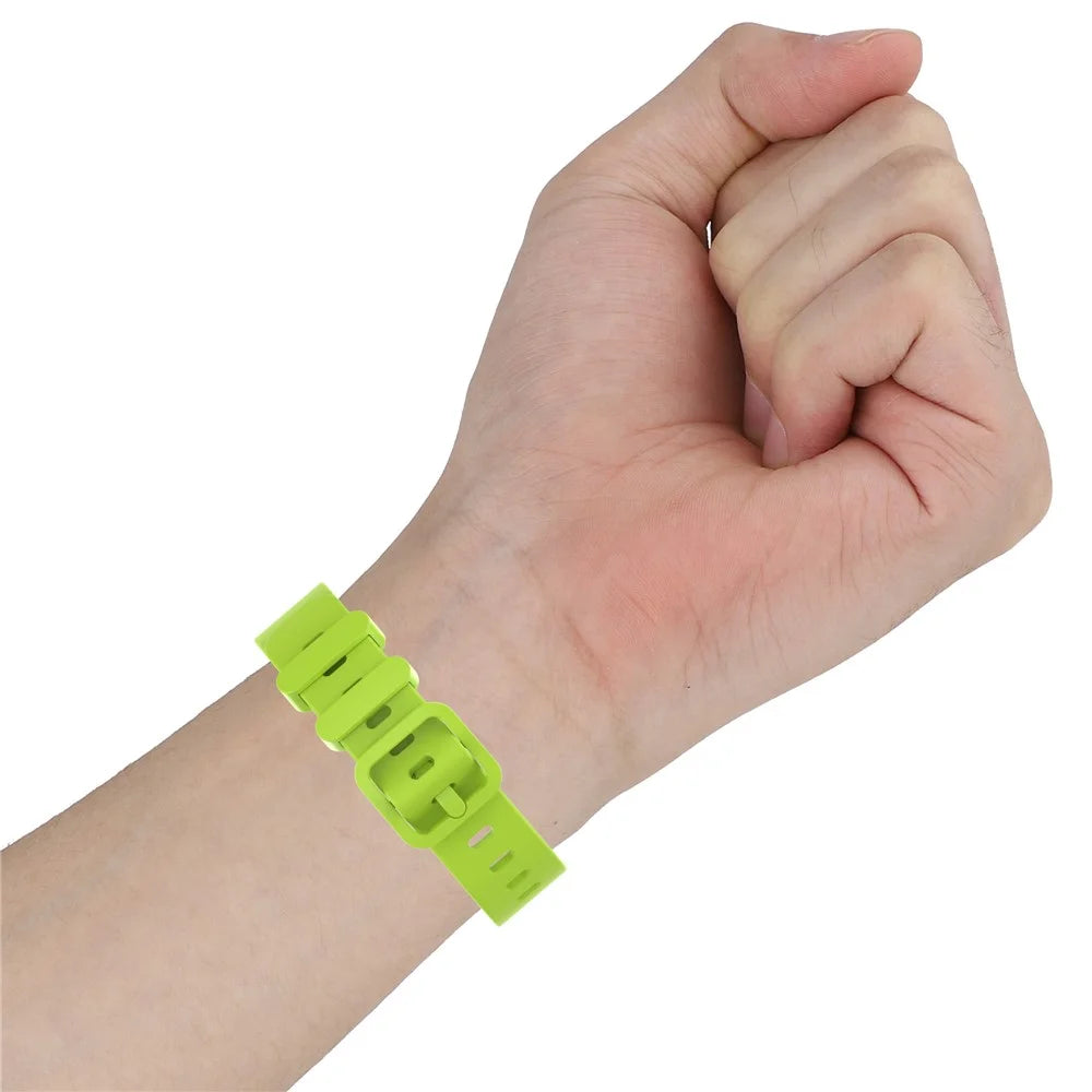 Integrated Adjustable TPE Smart Watch Strap Wrist Band Replacement for Fitbit Ace 3/Fitbit Inspire 2 - Black - 7