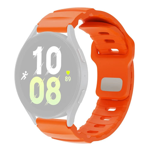 For Huawei Watch GT 5 46mm Fluorubber Strap 22mm Universal Adjustable Watch Band - Orange - 1
