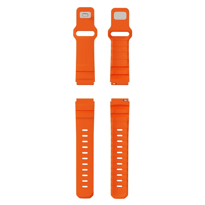 For Huawei Watch GT 5 46mm Fluorubber Strap 22mm Universal Adjustable Watch Band - Orange - 2