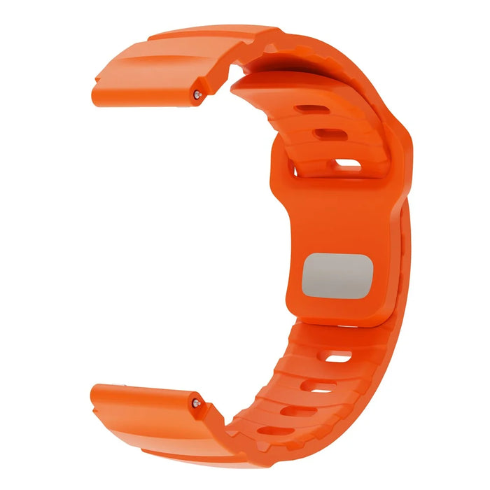 For Huawei Watch GT 5 46mm Fluorubber Strap 22mm Universal Adjustable Watch Band - Orange - 6