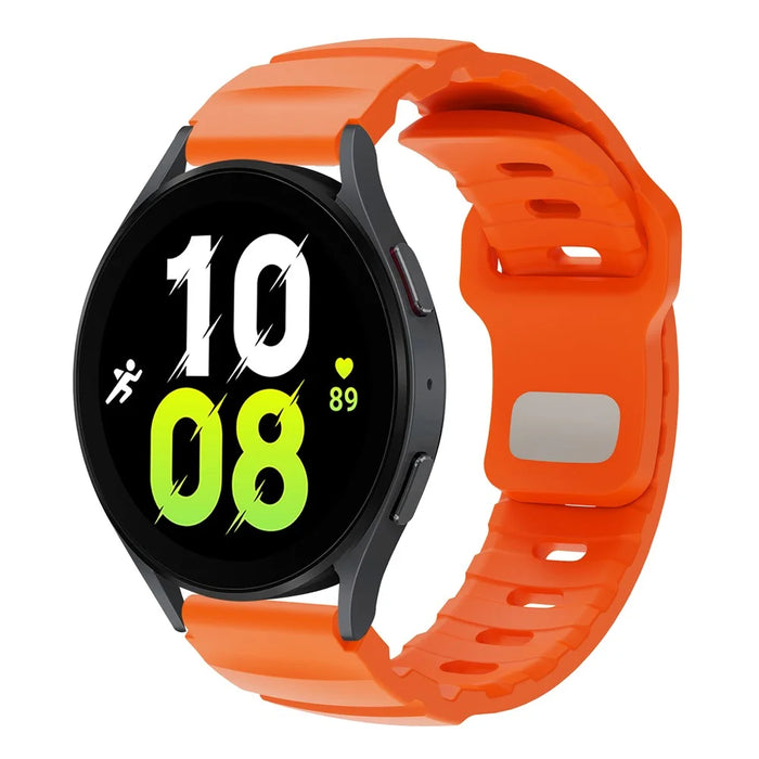 For Huawei Watch GT 5 46mm Fluorubber Strap 22mm Universal Adjustable Watch Band - Orange - 7