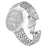 For Garmin Forerunner 265 Music Wrist Band 5-Bead Stainless Steel Butterfly Clasp Watch Strap - Silver - 1