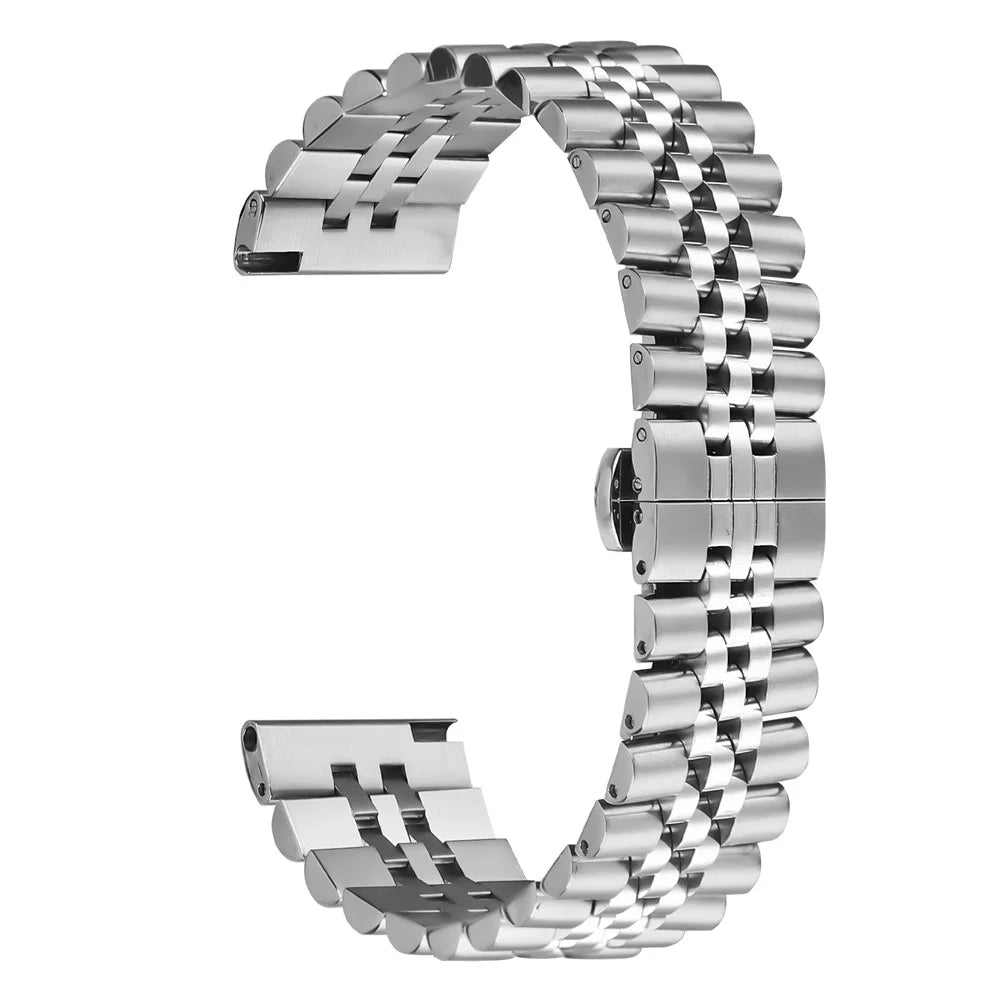 For Honor Watch Dream Wrist Band 5-Bead Stainless Steel Butterfly Clasp Watch Strap - Silver - 1