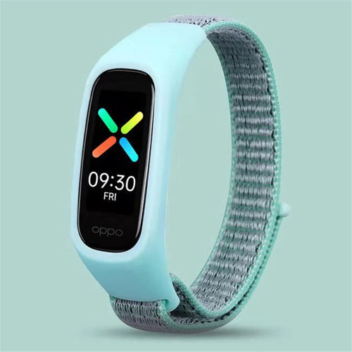 Nylon Watchband Adjustable Smart Watch Strap for OPPO Band Style/EVA Limited Edition - Light Green - 1