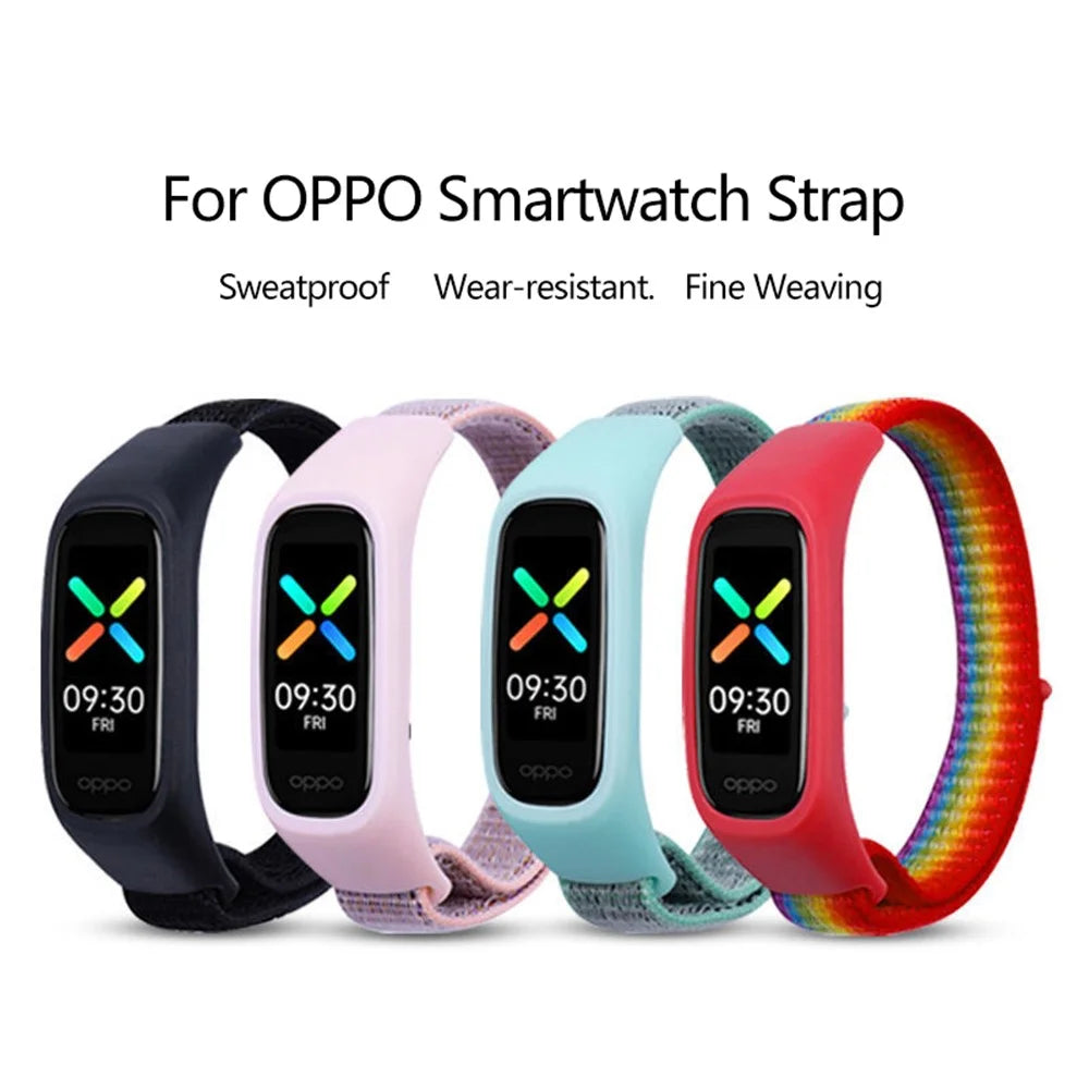 Nylon Watchband Adjustable Smart Watch Strap for OPPO Band Style/EVA Limited Edition - Light Green - 3