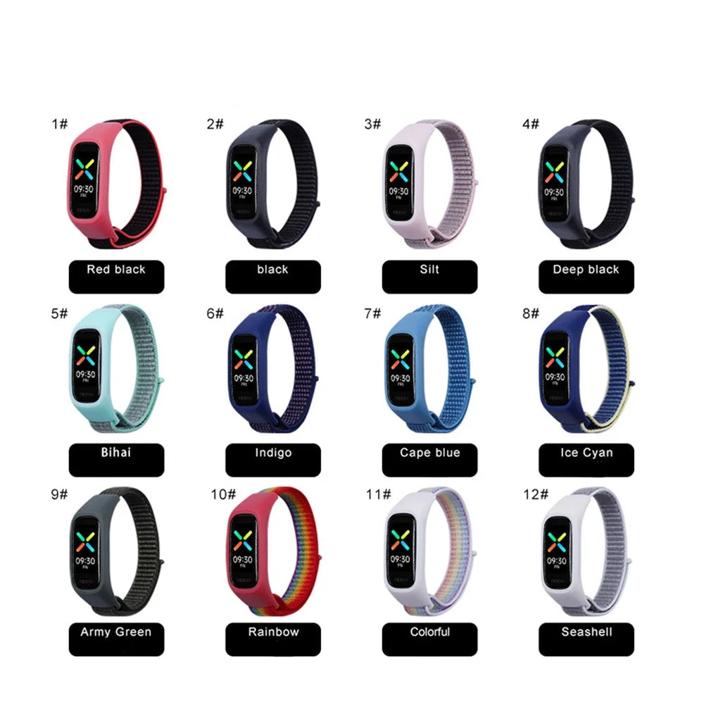Nylon Watchband Adjustable Smart Watch Strap for OPPO Band Style/EVA Limited Edition - Light Green - 5