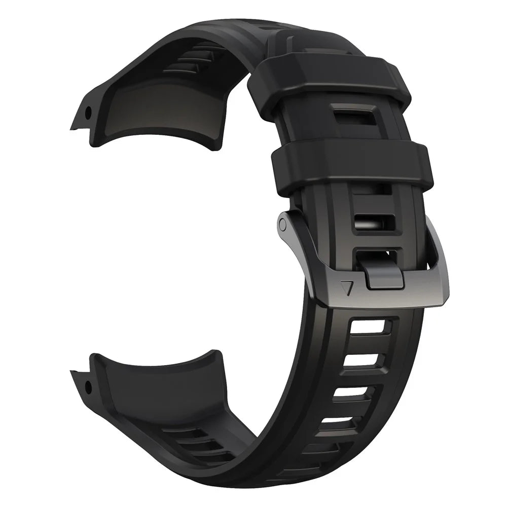 For Garmin Instinct 3 AMOLED 45mm / Instinct 3 Solar 45mm Smartwatch Band Breathable Sports Silicone Strap - Black - 3