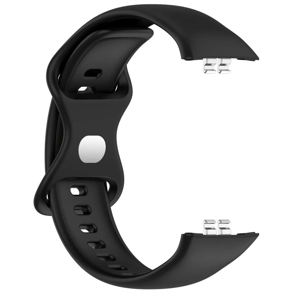 For Honor Choice ROSSINI 2i Silicone Watch Strap Reverse Buckle Sports Wrist Band - Black - 4