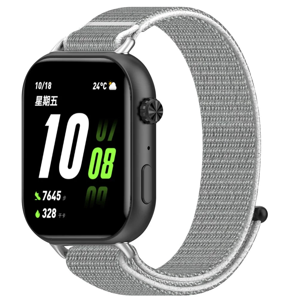 For Honor Choice ROSSINI 2i Wrist Strap Magic Tape Nylon Woven Watch Band - Grey - 3