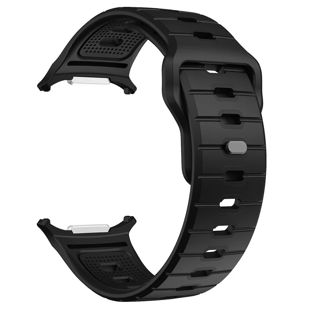 For Samsung Galaxy Watch Ultra2 47mm / Watch Ultra (2025) 47mm / Watch Ultra 47mm Silicone Watch Band Reverse Buckle Wrist Strap - Black - 2