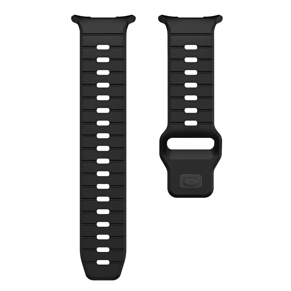 For Samsung Galaxy Watch Ultra2 47mm / Watch Ultra (2025) 47mm / Watch Ultra 47mm Silicone Watch Band Reverse Buckle Wrist Strap - Black - 3