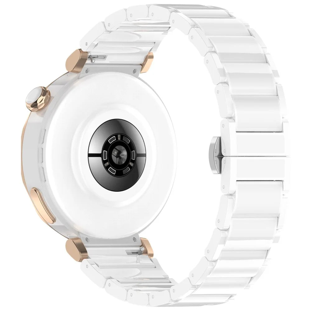 For Huawei Watch GT 5 Pro 42mm / GT 5 41mm Ceramic Metal Watch Band 18mm Universal Wrist Strap - White - 1