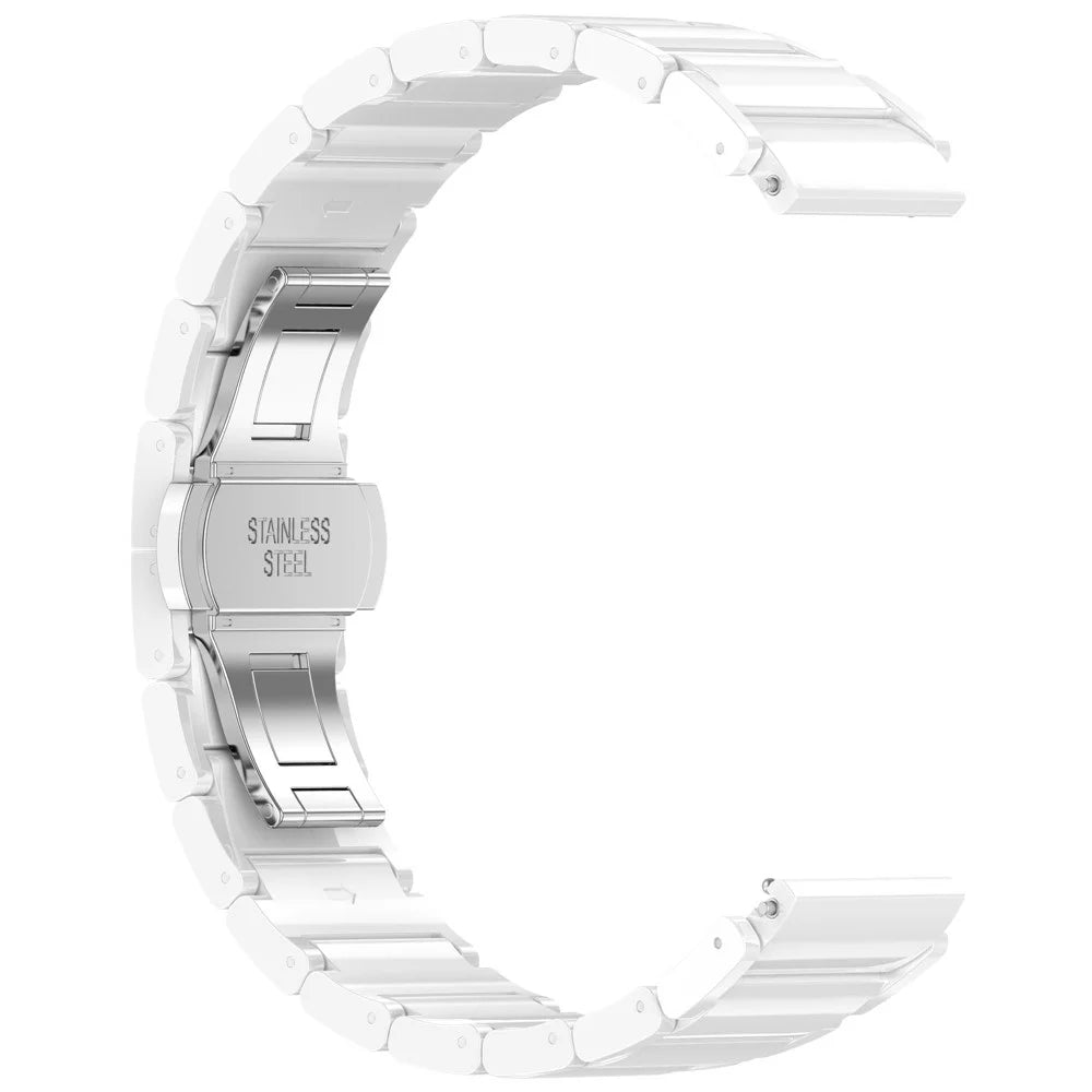 For Huawei Watch GT 5 Pro 42mm / GT 5 41mm Ceramic Metal Watch Band 18mm Universal Wrist Strap - White - 3