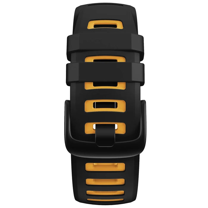 Bi-color Soft Silicone Watchband Replacement Bracelet Strap for Garmin Instinct / Instinct Esports - Black / Yellow - 4