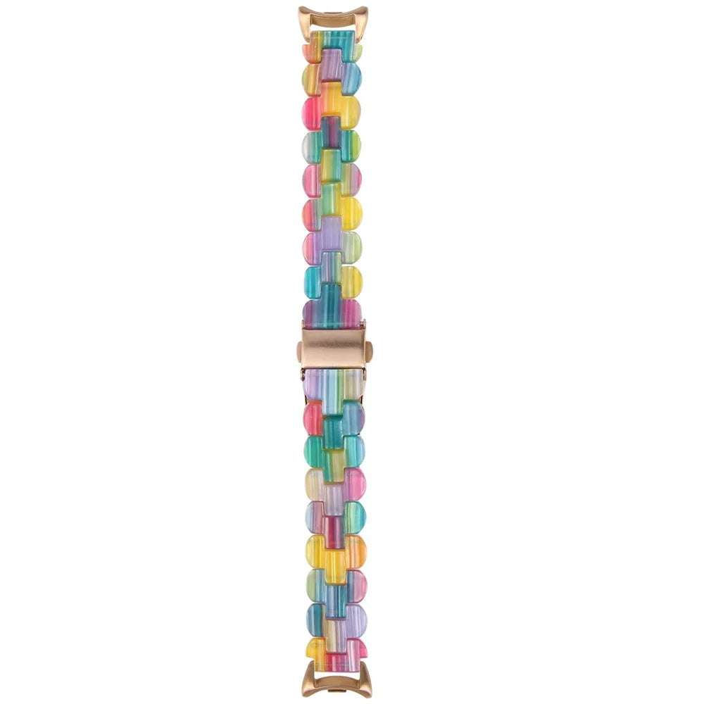 For Xiaomi Smart Band 9 / Band 8 Replacement Slim Resin Watch Strap with Adjustment Tool - Rainbow - 2