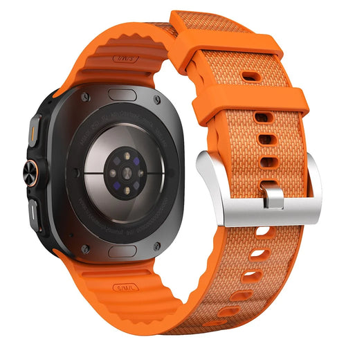 For Samsung Galaxy Watch Ultra2 47mm / Watch Ultra (2025) 47mm / Watch Ultra 47mm Watch Strap Adjustable Sports Silicone Wrist Band - Orange - 1