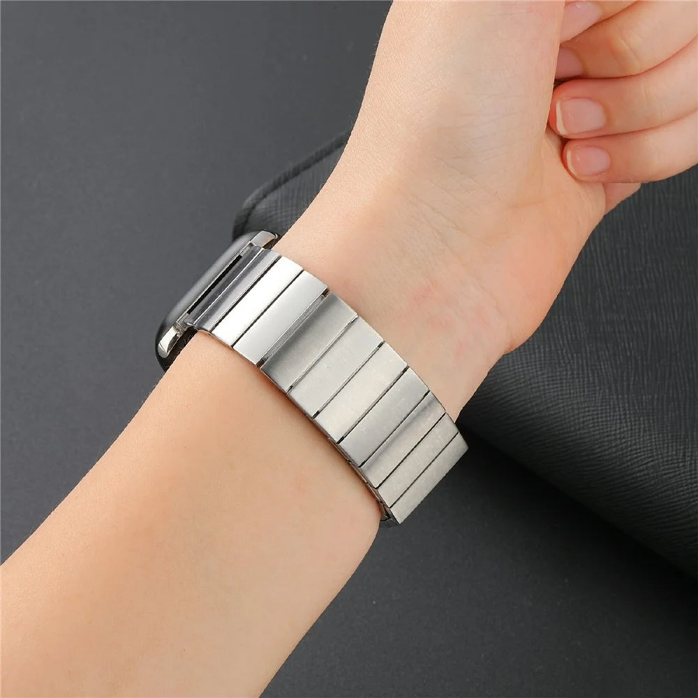 Strap for Apple Watch Series 11 10 42mm / 9 8 7 41mm / SE3 SE2 SE 6 5 4 40mm / 3 2 1 38mm Magnetic Stainless Steel Watch Band - Starlight - 2