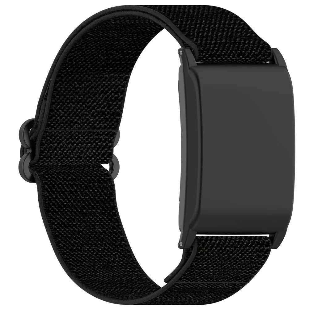 For WHOOP WHOOP 5.0 / 5.0 LIFE MG /  5.0 Peak / 5.0 One / 4.0 / 3.0 Fitness Tracker Elastic Woven Nylon Wrist Strap with Protective Case - Black - 2