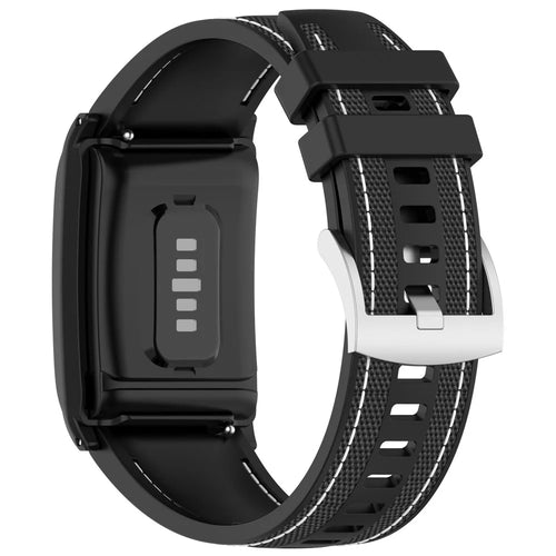 For WHOOP WHOOP 5.0 / 5.0 LIFE MG /  5.0 Peak / 5.0 One / 4.0 / 3.0 Fitness Tracker Wrist Strap Silicone Nylon Band with Protective Case - Black - 1