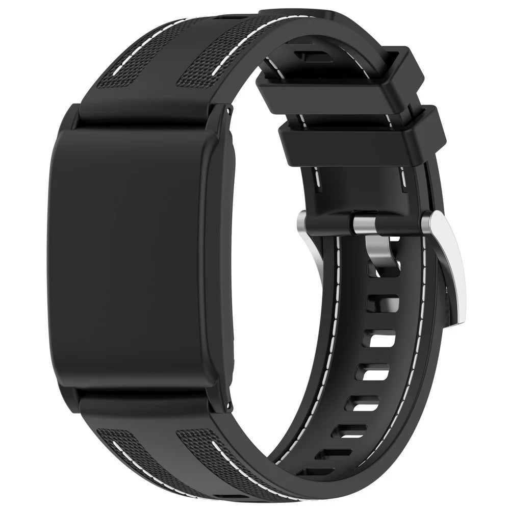 For WHOOP WHOOP 5.0 / 5.0 LIFE MG /  5.0 Peak / 5.0 One / 4.0 / 3.0 Fitness Tracker Wrist Strap Silicone Nylon Band with Protective Case - Black - 2