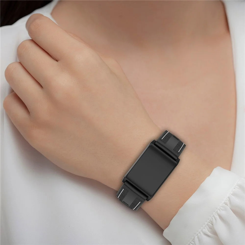 For WHOOP WHOOP 5.0 / 5.0 LIFE MG /  5.0 Peak / 5.0 One / 4.0 / 3.0 Fitness Tracker Wrist Strap Silicone Nylon Band with Protective Case - Black - 5