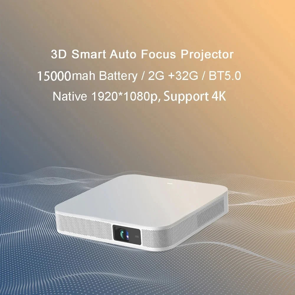 S500 Android 9.0 Auto Focus 3D DLP Projector Built In 15000mAh Battery 1080P Full HD Wireless Home Theater - US Plug - 4