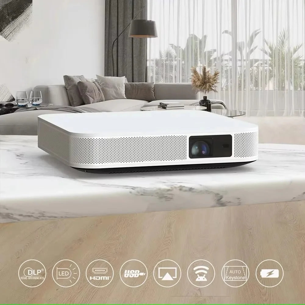 S500 Android 9.0 Auto Focus 3D DLP Projector Built In 15000mAh Battery 1080P Full HD Wireless Home Theater - US Plug - 5