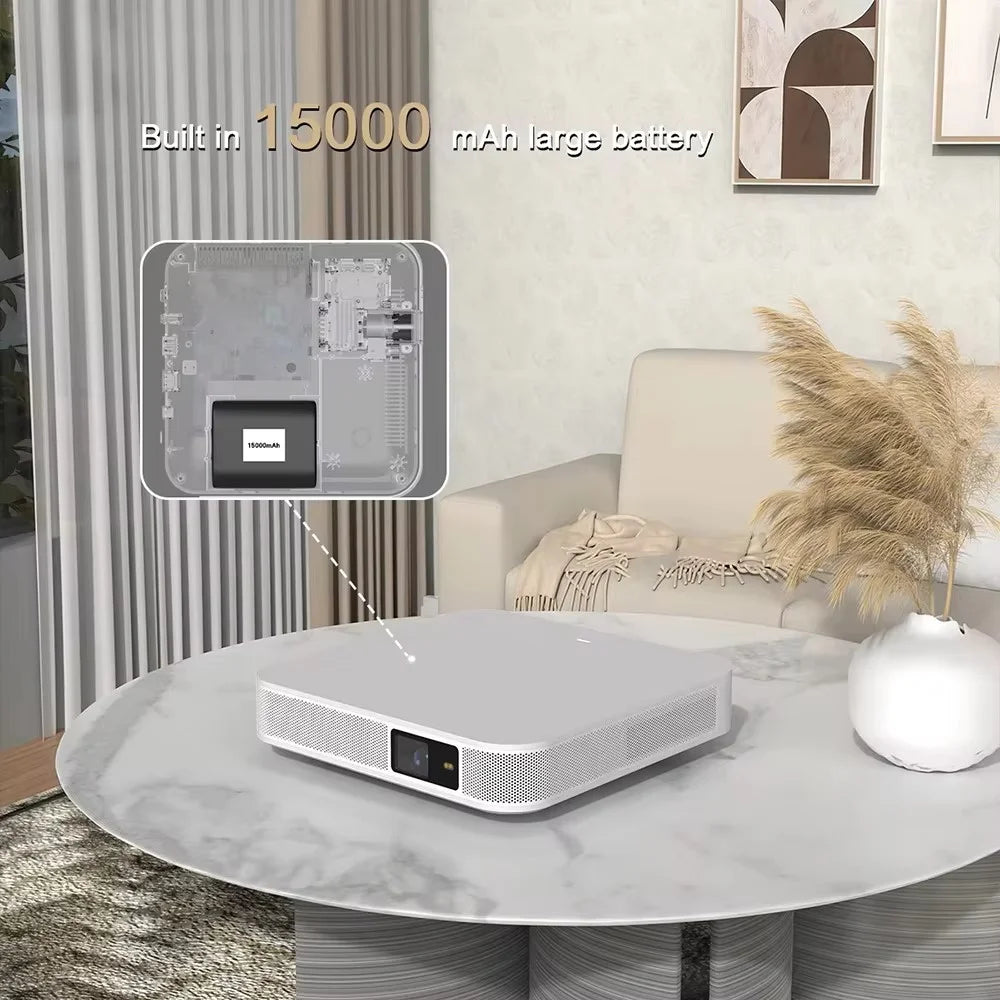 S500 Android 9.0 Auto Focus 3D DLP Projector Built In 15000mAh Battery 1080P Full HD Wireless Home Theater - US Plug - 6