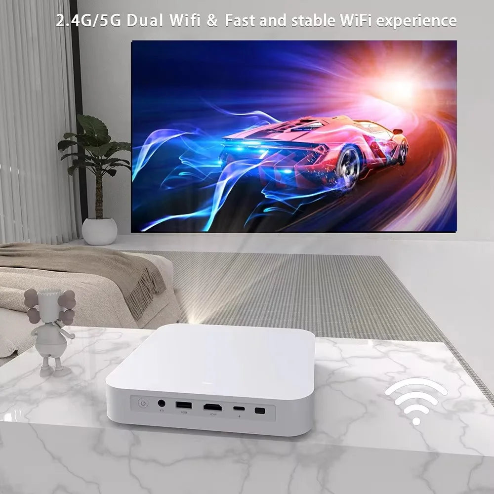 S500 Android 9.0 Auto Focus 3D DLP Projector Built In 15000mAh Battery 1080P Full HD Wireless Home Theater - US Plug - 7