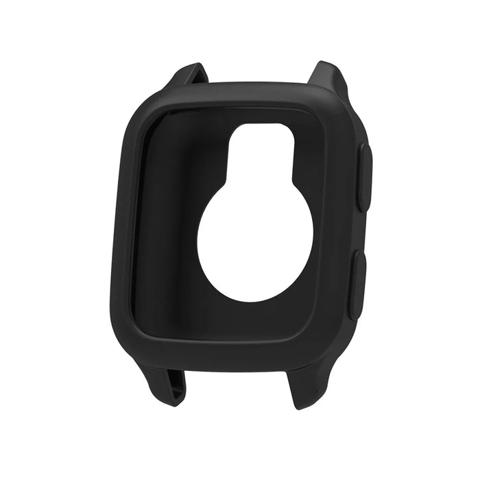 For Garmin Venu Sq 2 Silicone Replacement Strap Watch Band with Protective Case - Black - 2