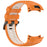 For Garmin Instinct 3 Solar 45mm  /  AMOLED 45mm Watch Band 22mm Dual Color Silicone Replacement Strap - Orange  /  Starlight - 3