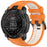 For Garmin Instinct 3 Solar 45mm  /  AMOLED 45mm Watch Band 22mm Dual Color Silicone Replacement Strap - Orange  /  Starlight - 4