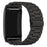 For WHOOP 4.0 Watch Band 3-beads Solid Metal Replacement Strap Integrated with Protective Case - Black - 2