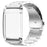 For WHOOP 4.0 Watch Band 3-beads Solid Metal Strap Integrated with Protective Case - Silver  /  Transparent - 1