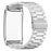 For WHOOP 4.0 Watch Band 3-beads Solid Metal Strap Integrated with Protective Case - Silver  /  Transparent - 2