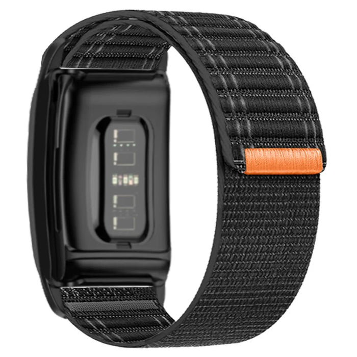For WHOOP 4.0 Stylish Nylon Wrist Strap Magic Tape Loop Band with Protective Case - Black - 3