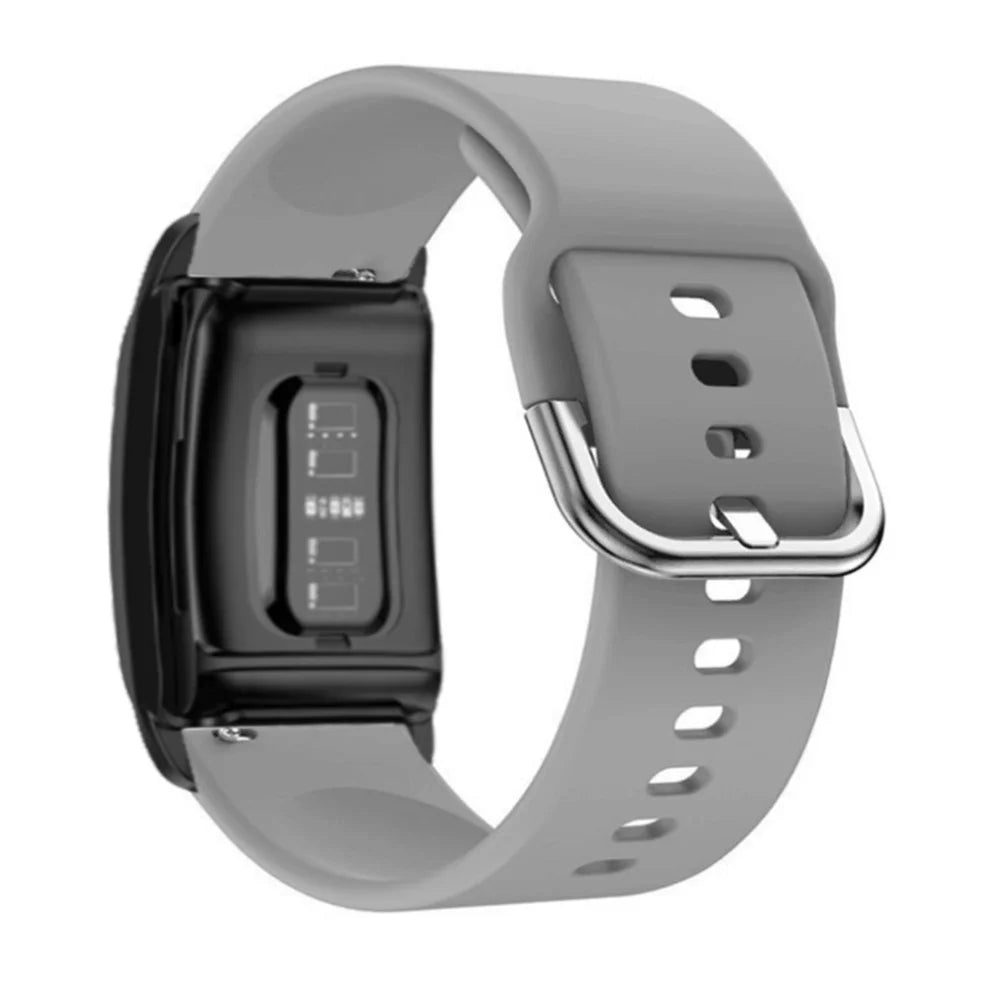 For WHOOP 4.0 Fitness Tracker Silicone Band Replacement Wrist Strap with Protective Case - Grey - 1