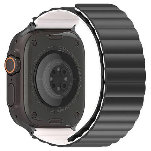 Dux Ducis SD Series Magnetic Watch Strap For Apple Watch Ultra 3 2 1 49mm / Series 11 10 46mm / 9 8 7 45mm / SE3 SE2 SE 6 5 4 44mm / 3 2 1 42mm - Black  /  Starlight - 1