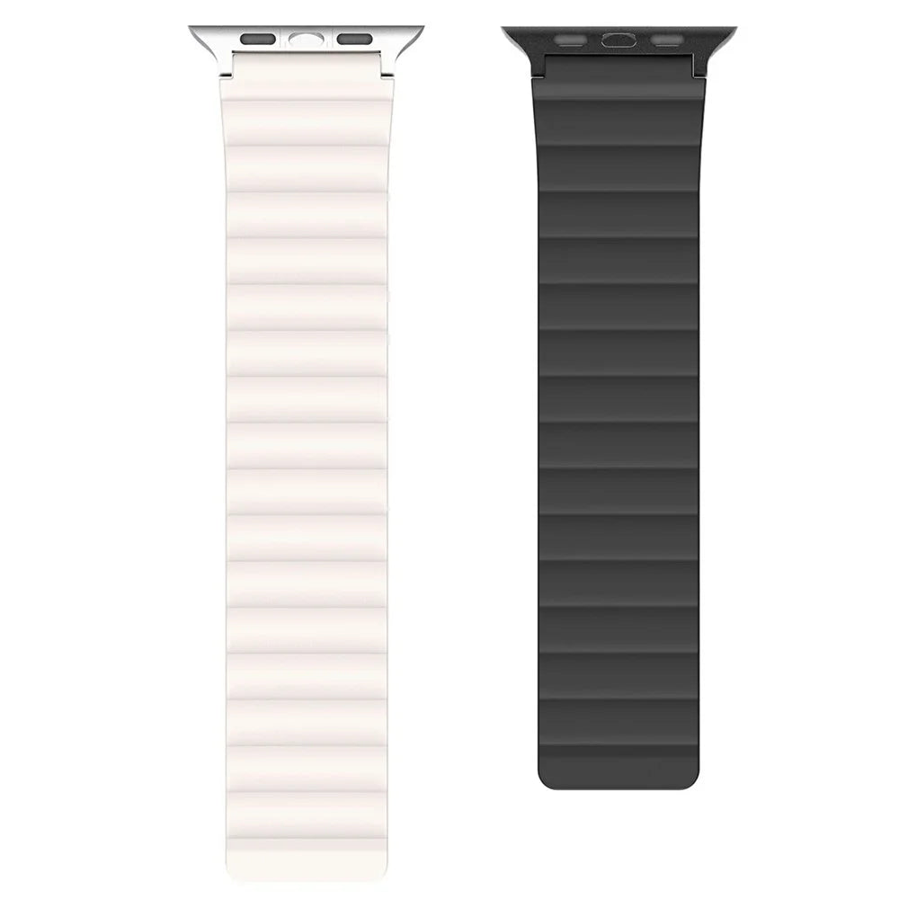 Dux Ducis SD Series Magnetic Watch Strap For Apple Watch Ultra 3 2 1 49mm / Series 11 10 46mm / 9 8 7 45mm / SE3 SE2 SE 6 5 4 44mm / 3 2 1 42mm - Black  /  Starlight - 3