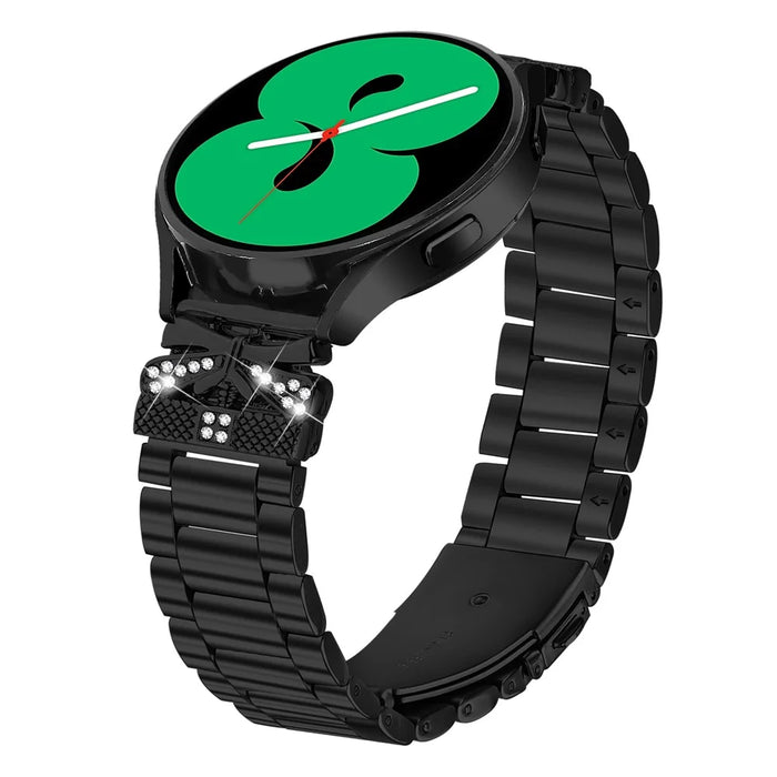 Replacement Strap for Samsung Galaxy Watch3 41mm Butterfly Rhinestones Decor Watch Band - Black - 2