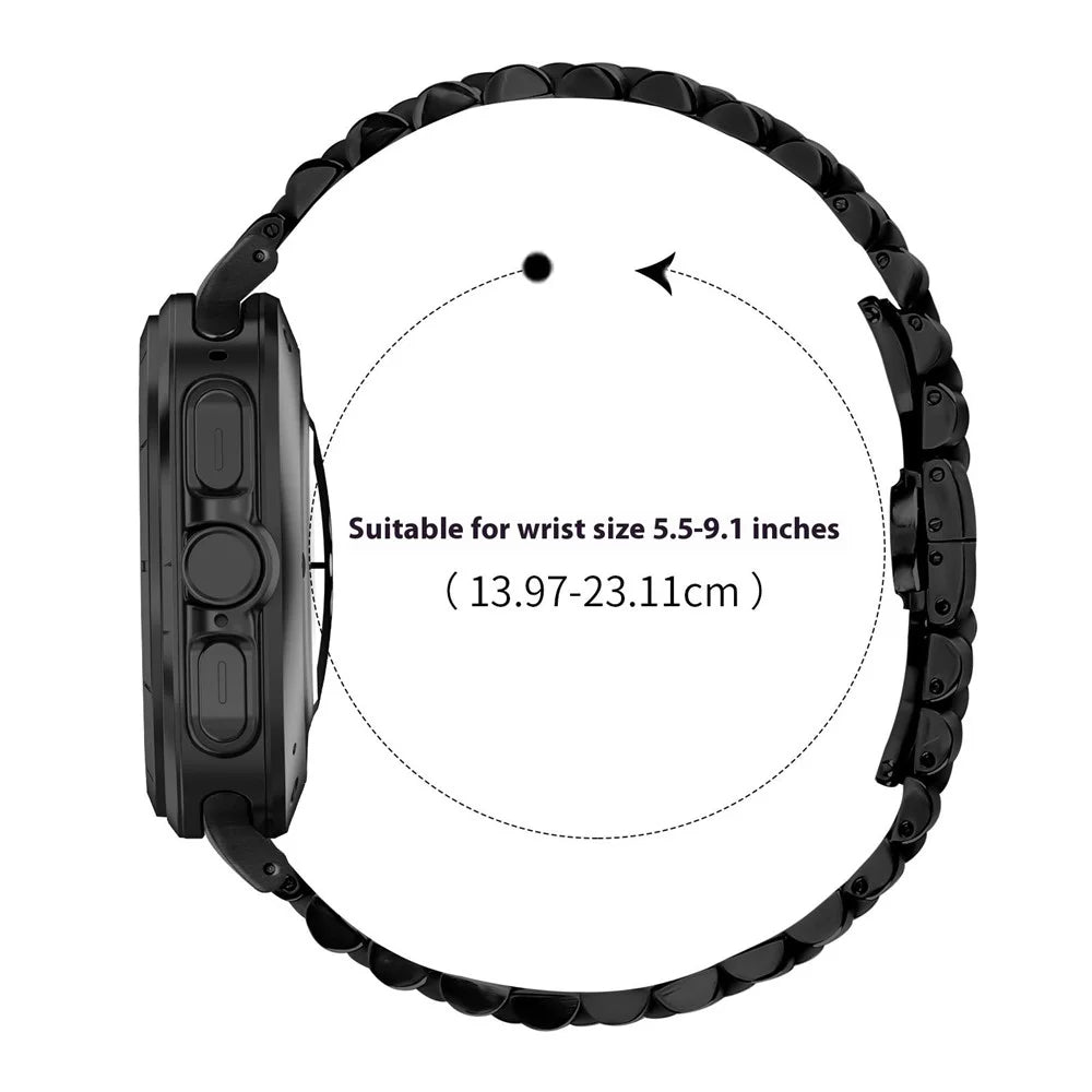 For Samsung Galaxy Watch Ultra2 47mm / Watch Ultra (2025) 47mm / Watch Ultra 47mm Metal Watch Band Replacement Strap with Butterfly Clasp - Black - 7