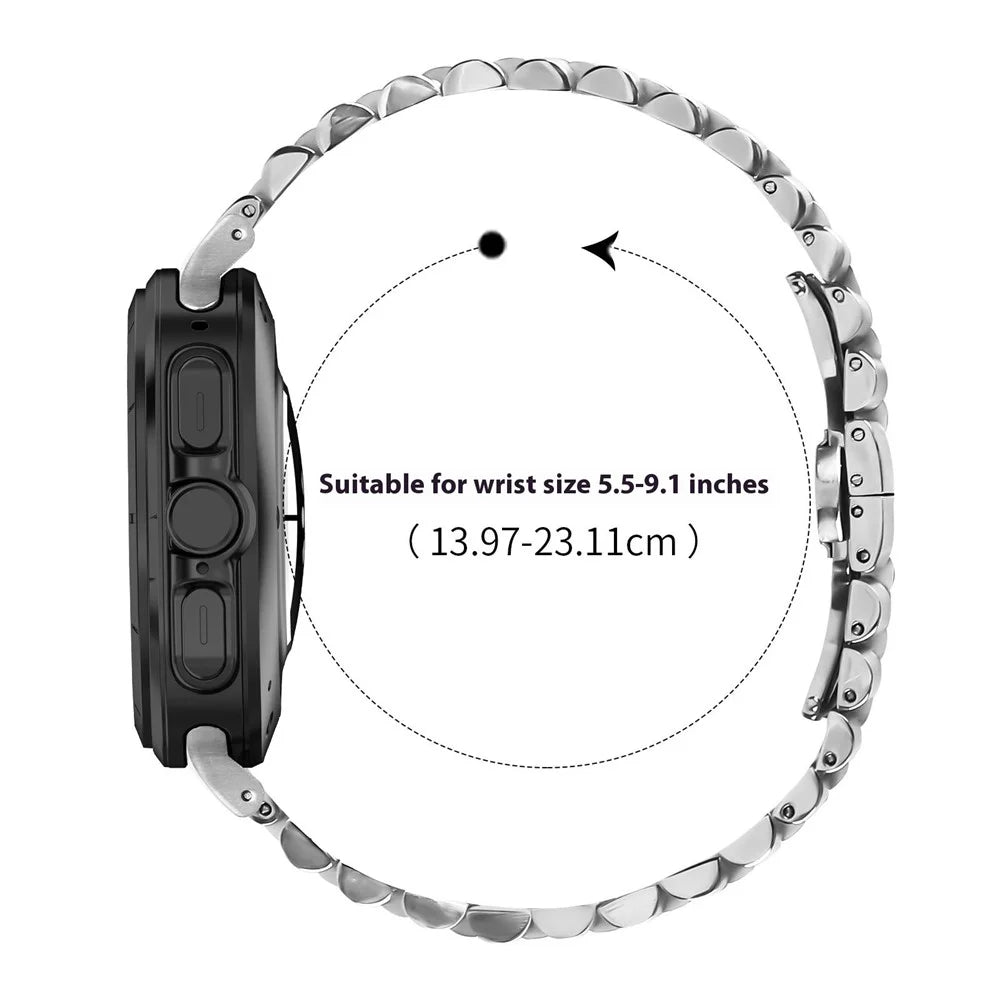 For Samsung Galaxy Watch Ultra2 47mm / Watch Ultra (2025) 47mm / Watch Ultra 47mm Metal Watch Band Butterfly Clasp Replacement Strap, Silver - 7