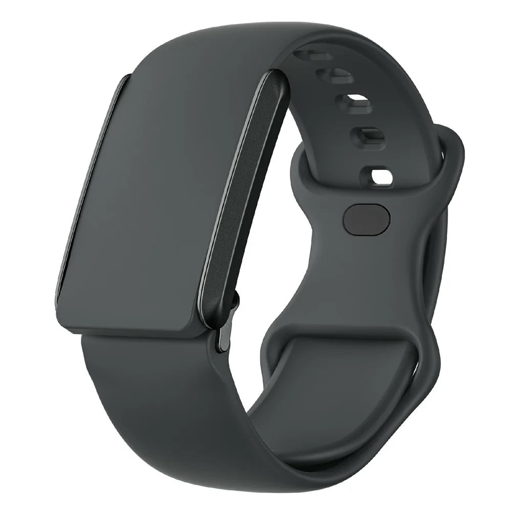 For Whoop 4.0 Watch Band 8-Shaped Buckle Silicone Wristband Adjustable Strap - Dark Grey - 1