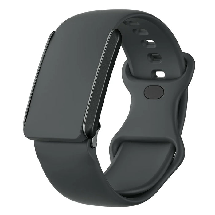 For Whoop 4.0 Watch Band 8-Shaped Buckle Silicone Wristband Adjustable Strap - Dark Grey - 1